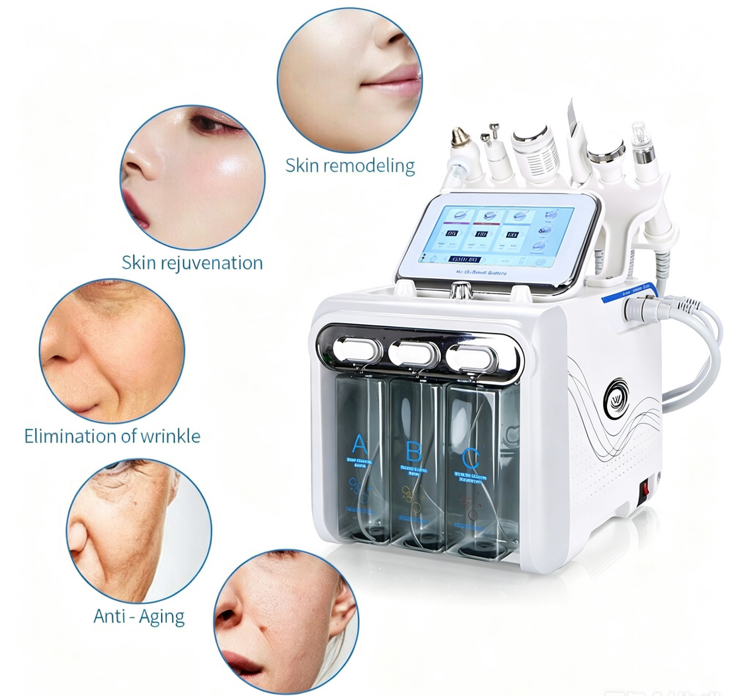 6 in 1 Hydrogen Oxygen Small Bubble Hydro Dermabrasion Machine