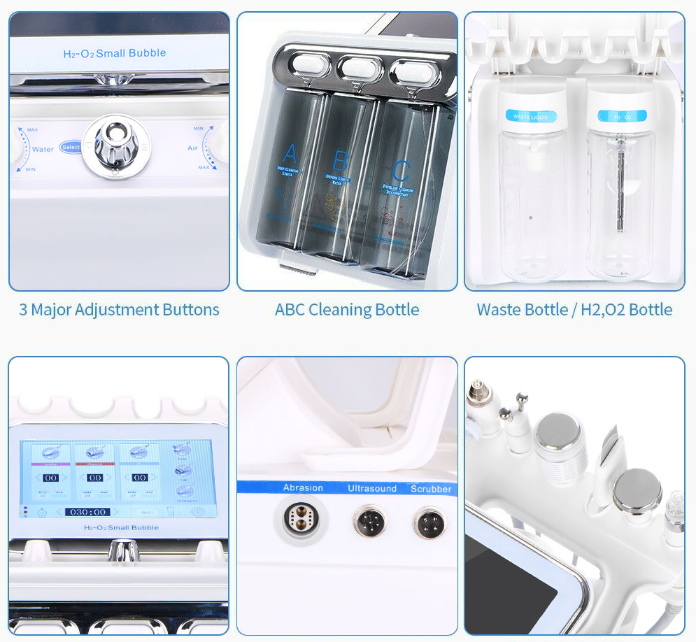 6 in 1 Hydrogen Oxygen Small Bubble Hydro Dermabrasion Machine