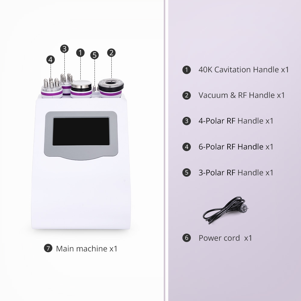 5 in 1 40K Ultrasonic Cavitation Machine, Skin Tightening Body Contouring